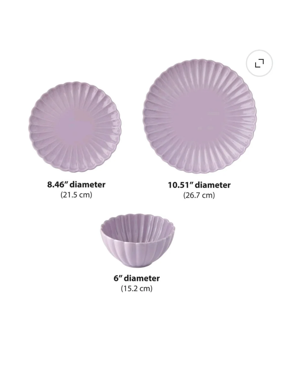 The Pioneer Woman Colette 12-piece Gres crockery game, Purple